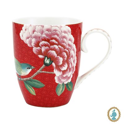Caneca Grande Vermelho - Blushing Birds