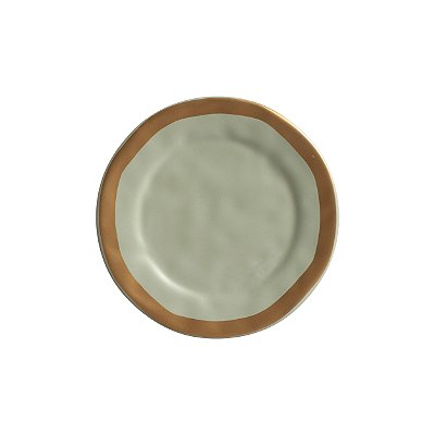 PRATOS SOBREMESA VERDE C/ FILETE AMASSADA