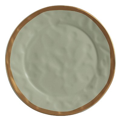 Sousplat verde com filete amassado