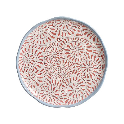 Pratos rasos vermelho Espiral