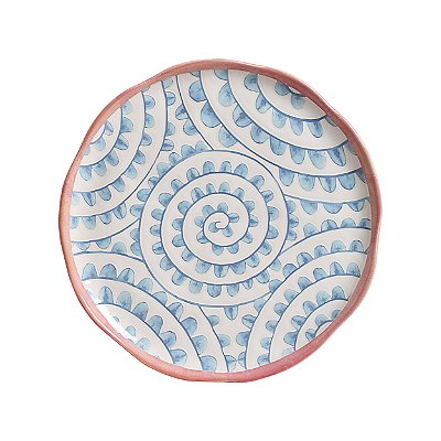 Pratos rasos azul Espiral