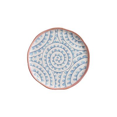 Pratos de sobremesa azul Espiral