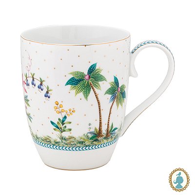 Caneca Grande Dots Branco - Jolie