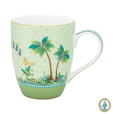 Caneca Grande Dots Verde - Jolie