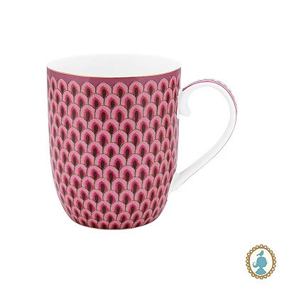 Caneca Pequena Scallop Rosa - Flower Festival