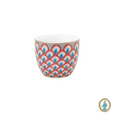 Xícara p/ Ovo Scallop Azul - Flower Festival