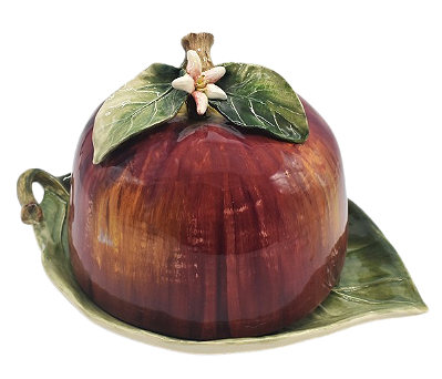 BOLEIRA DE MAÇA COM PRATO