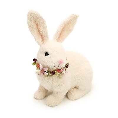 Coelho Decorativo c/ Arranjo de Flores -Belle Lapin