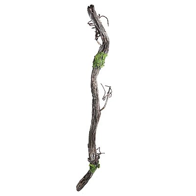 Galho Longo Decorativo c/ Musgo - Marrom / Verde (Rustic)
