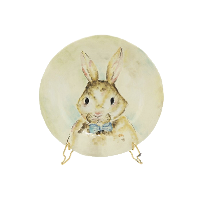 PRATO SOBREMESA COM DESENHO DE COELHO