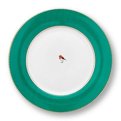 Prato de Jantar Esmeralda - Love Birds