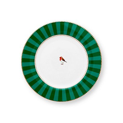 Prato de Pão Stripes Esmeralda/Verde - Love Birds