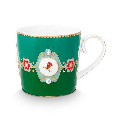 Caneca Pequena Medallion Esmeralda/Verde - Love Birds