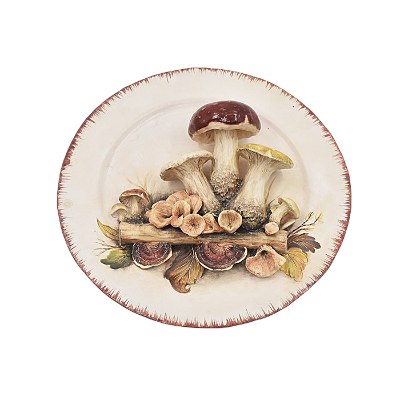 Sousplat de parede com aplicações de Cogumelos