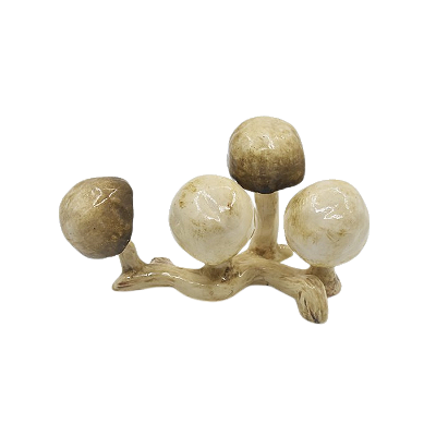 Enfeite de mesa tronco com Cogumelos