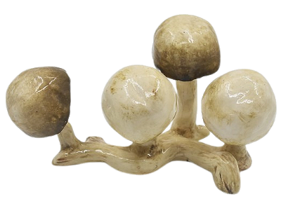 Enfeite de mesa tronco com Cogumelos