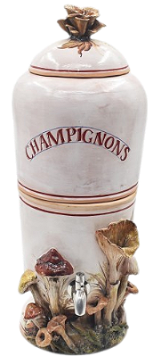 Filtro terracota com aplicação de Cogumelos