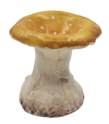 PORTA VELA COGUMELO AMARELO BASE REDONDA