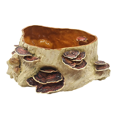 Centro de mesa tronco G com aplicação de Cogumelos