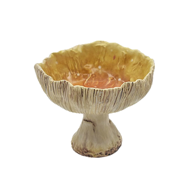 Travessa funda P de cogumelo amarelo