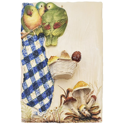 Placa com aplicação de Cogumelos