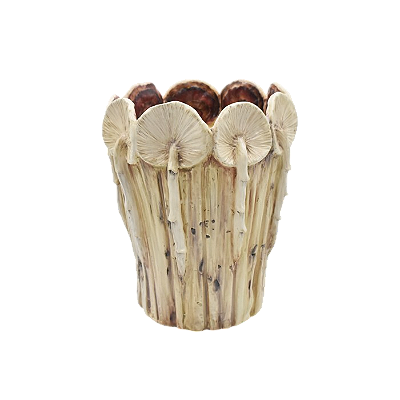 Vaso folha com Cogumelos