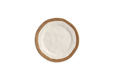 PRATOS SOBREMESA BEGE C/ FILETE AMASSADO