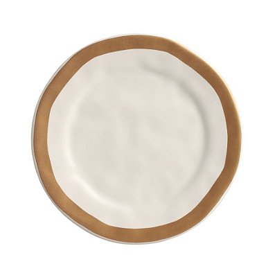 PRATOS SOBREMESA BEGE C/ FILETE AMASSADO