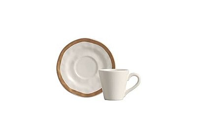 XICARAS DE CHÁ BEGE C/ FILETE AMASSADO