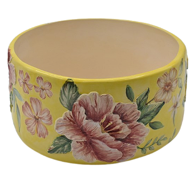 CENTRO DE MESA REDONDO M CHITA MARIA AMARELO