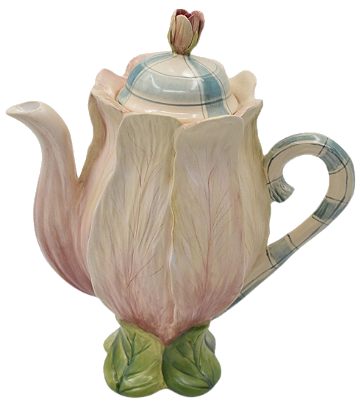 BULE DE FLOR COM ALÇA XADREZ TURQUESA