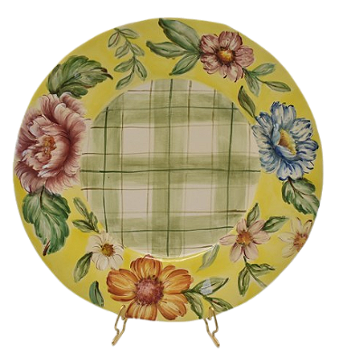 PRATO RASO XADREZ CHITA MARIA AMARELO