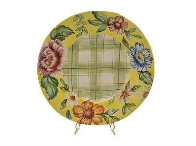 PRATO RASO XADREZ CHITA MARIA AMARELO