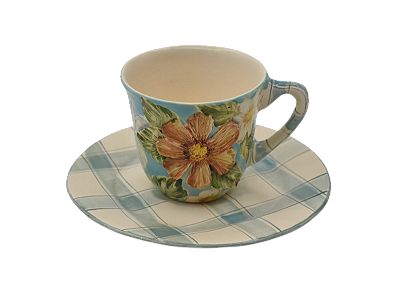 Xícara chá turquesa Chita Maria