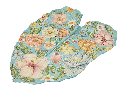 TRAVESSA FOLHA DE INHAME G CHITA MARIA TURQUESA