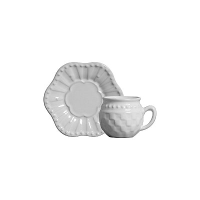 XÍCARAS DE CAFÉ FLORENÇA BRANCAS