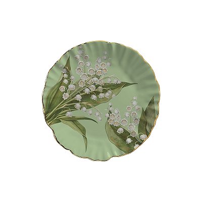 PRATO SOBREMESA LILY OF THE VALEY TURQUESA