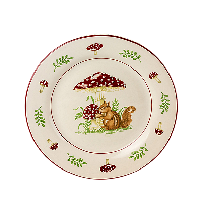 PRATOS RASOS ESQUILO COM COGUMELO