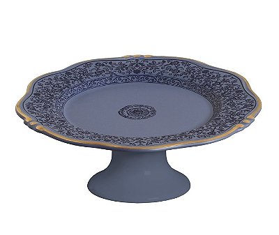 PRATO DE BOLO MANDARIM AZUL