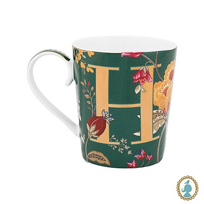Caneca Verde "H" - Alphabet Mugs
