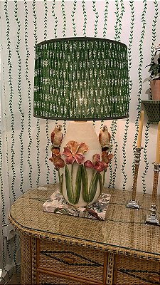 BASE DE ABAJUR RUSTICA CHELSEA FLOWER