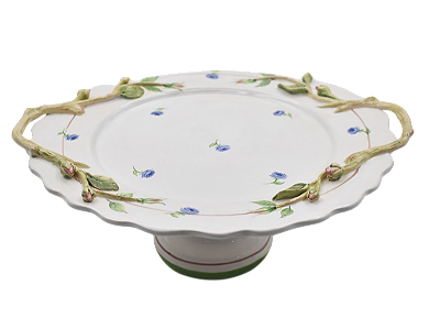 PRATO DE BOLO COM PE E COM APLICAÇAO DE BOTOES