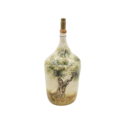 BASE DE ABAJUR MINI GARRAFAO COM DESENHO LINHA PUGLIA