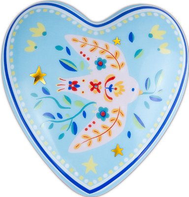 Coração grande pássaro porcelana MAMMA MIA