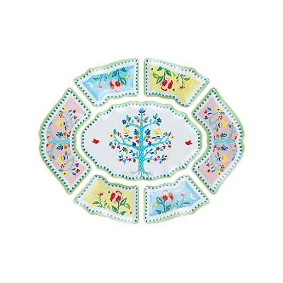 MAMMA MIA Set com 7 peças p/ aperitivo melamina