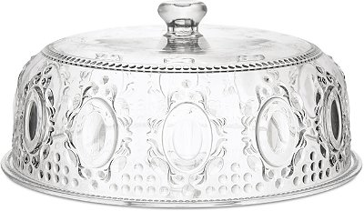 BAROQUE & ROCK Prato p/ torta com tampa transparente