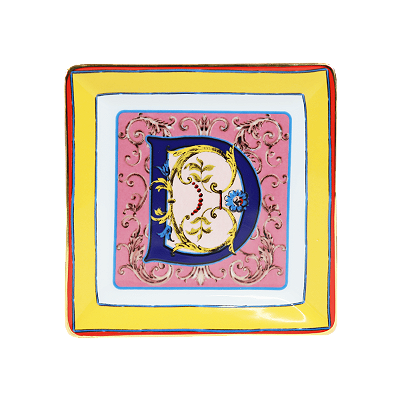 Porta objeto letra D porcelana ORTIGIA