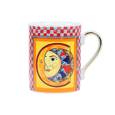 Caneca porcelana letra C ORTIGIA