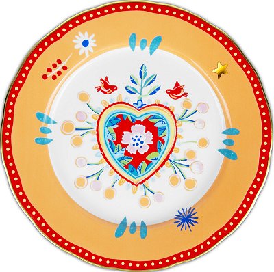 MAMMA MIA Prato raso coração