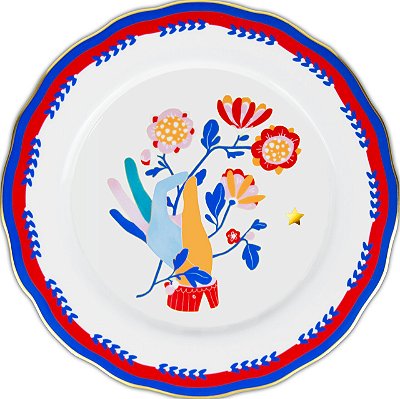 MAMMA MIA Prato raso mão